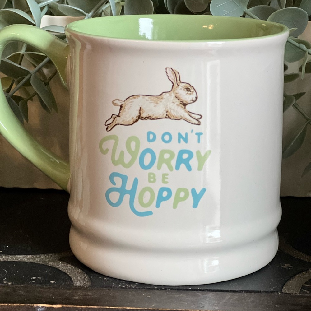 Bunny Don't Worry Be Hoppy Ceramic Mug